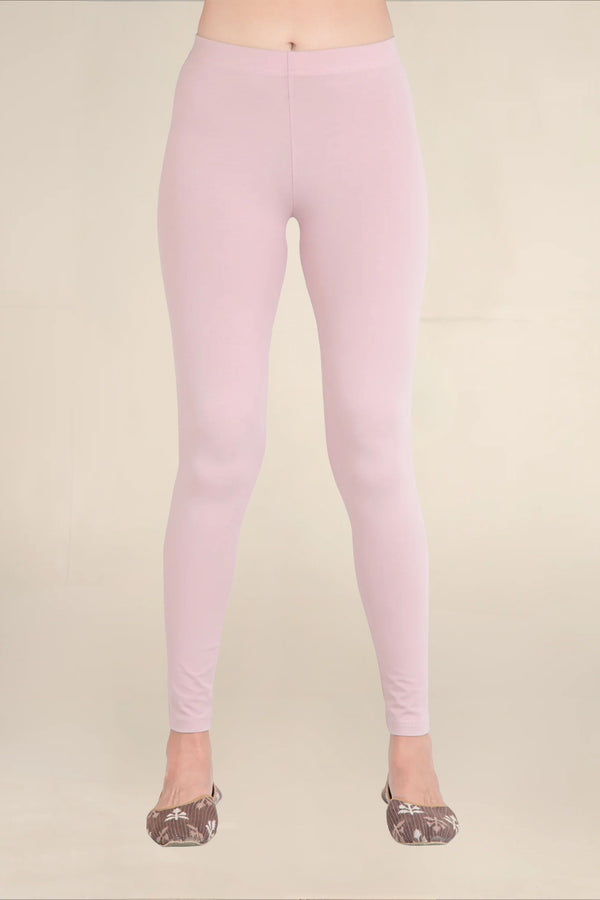 Women Dusty Rose Breathable Long Length Legging