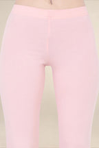 Women Dusty Pink Breathable Long Length Legging