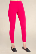 Women Dark Fuscia Ankle Length Legging
