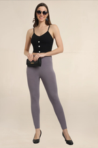 Women ST-Shirtl Grey Ankle Length Legging