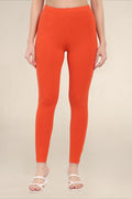 Women Orange Regular Legging