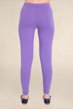 Women Dark Voilet Breathable Long Length Legging