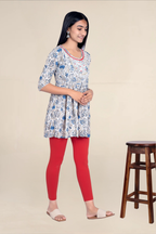 Women Classic Red Ankle Length Legging