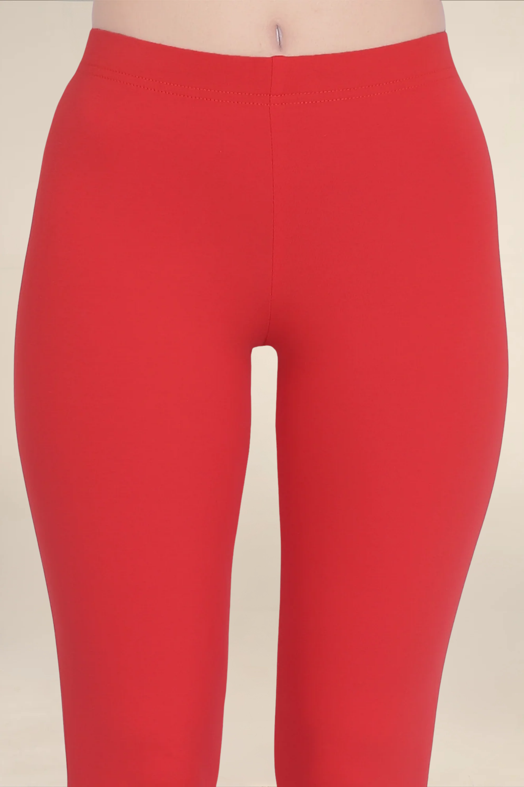Women Classic Red Ankle Length Legging