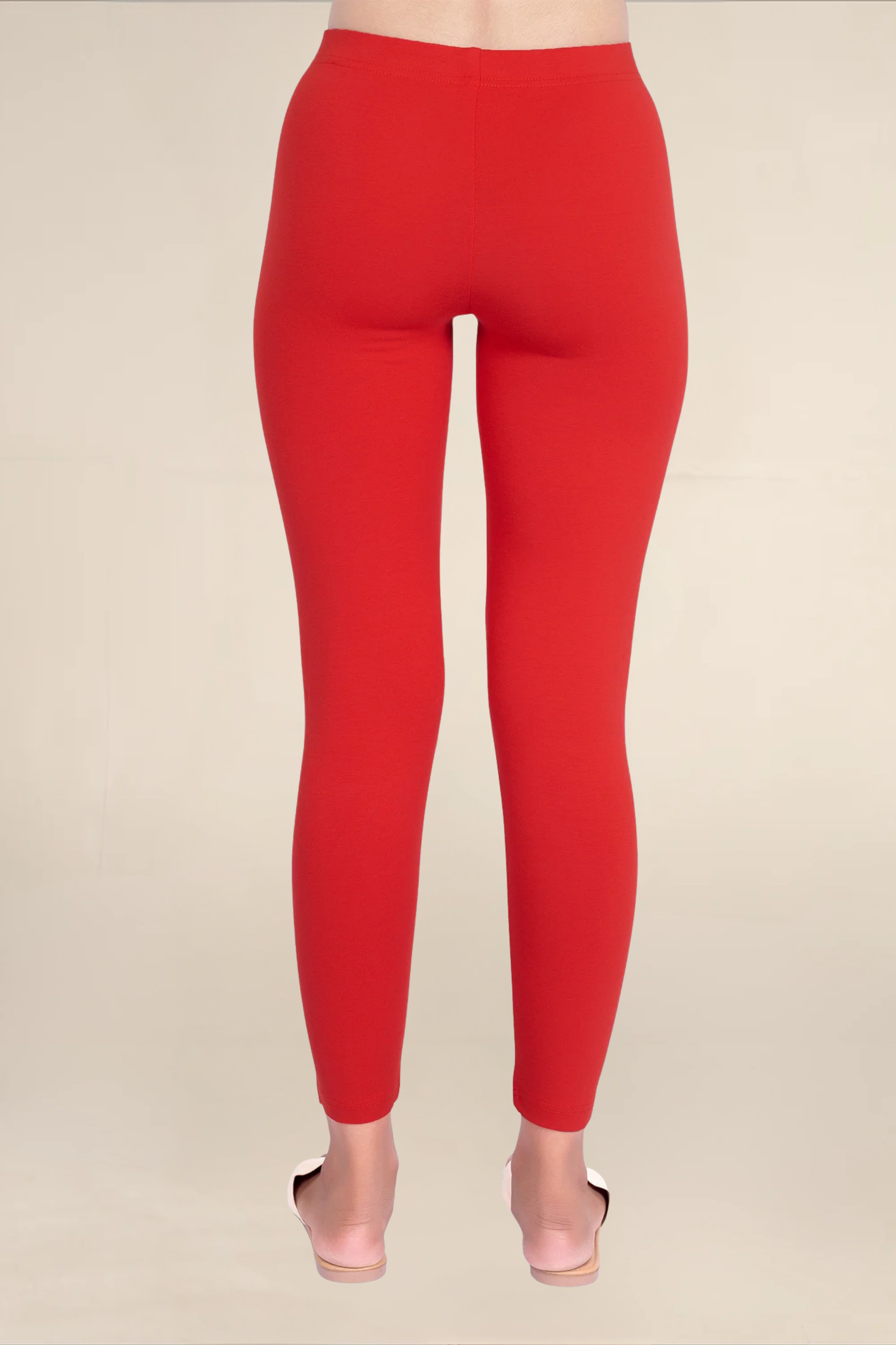 Women Classic Red Ankle Length Legging