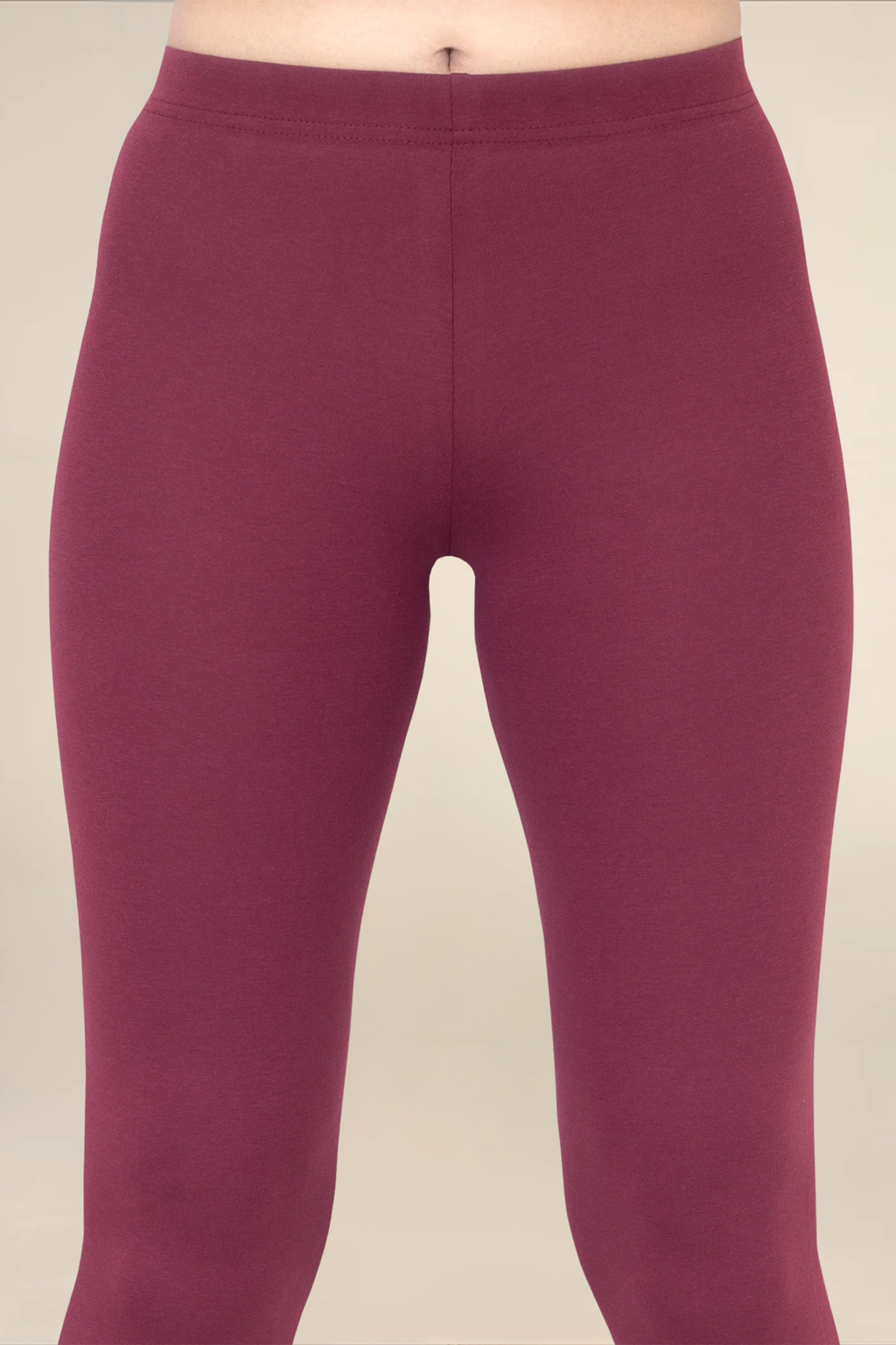 Women Burgandy Ankle Length Legging