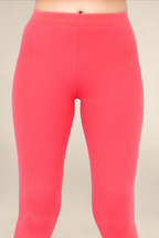 Women Bubblegum Pink Ankle Length Legging