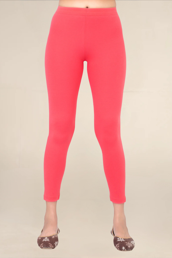 Women Bubblegum Pink Ankle Length Legging