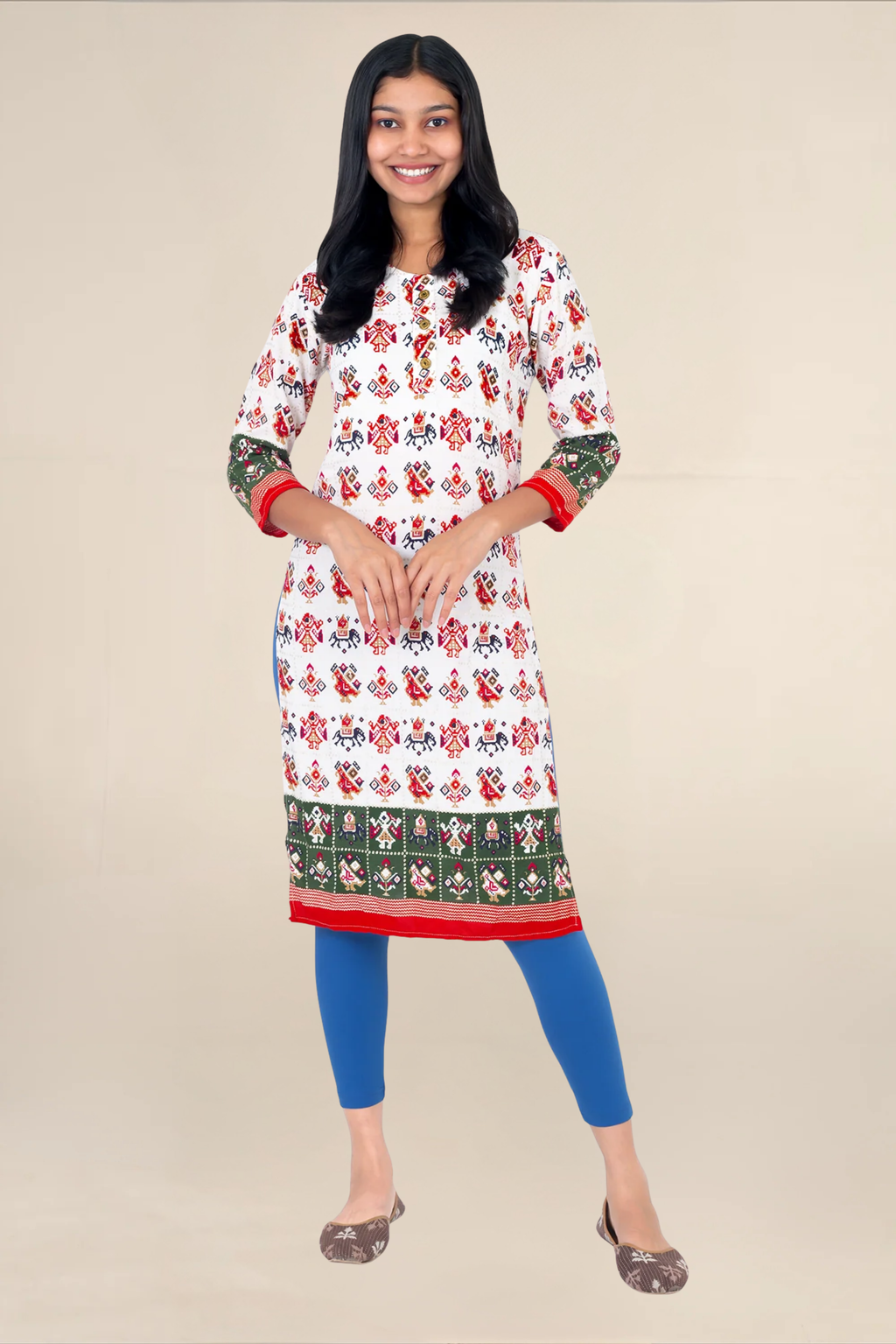 Women Bright Royal Ankle Length Legging