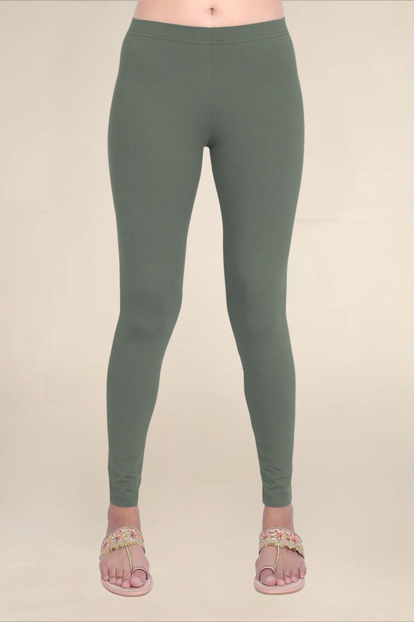 Women Dark Henna Breathable Long Length Legging