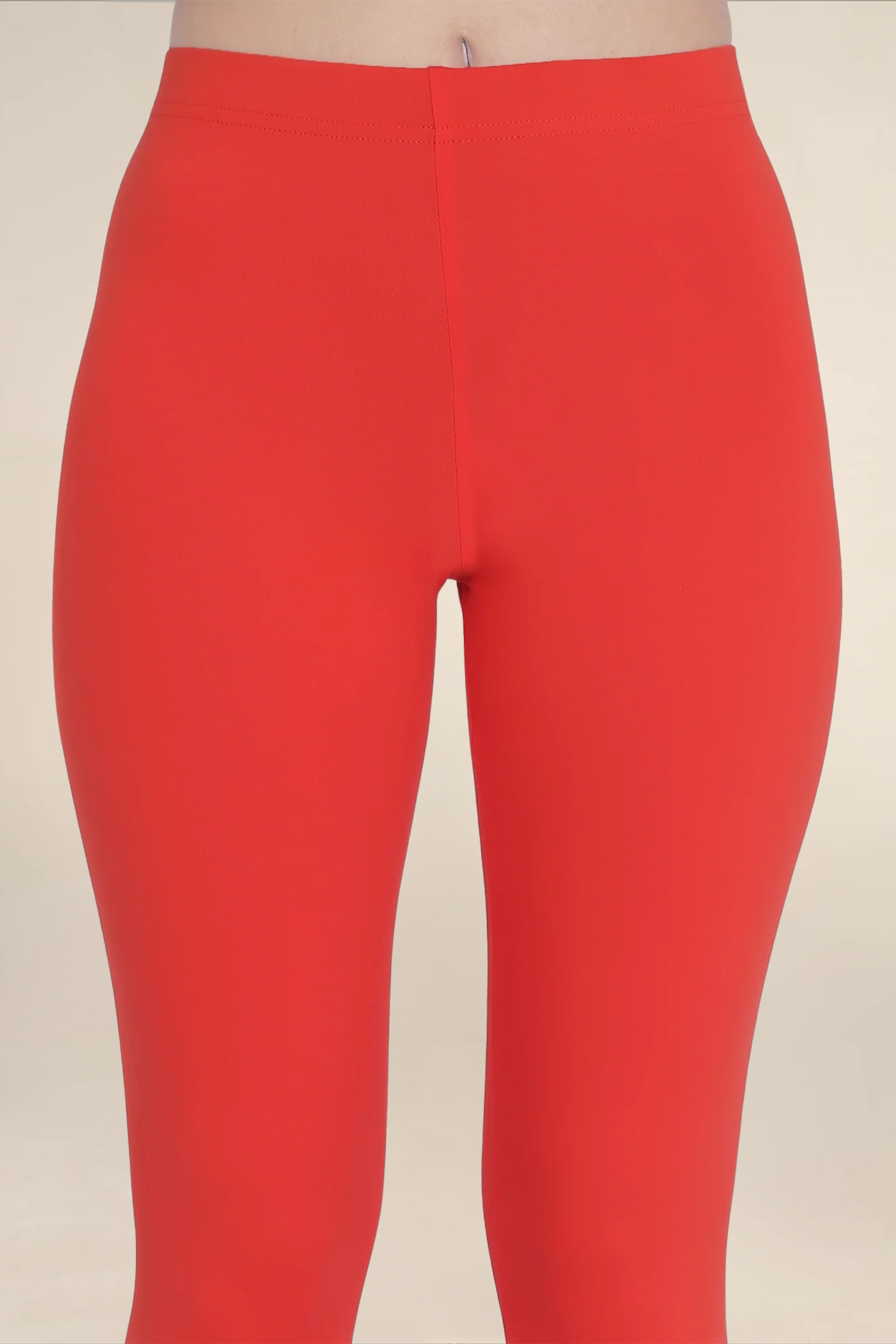 Women Bright Red Ankle Length Legging