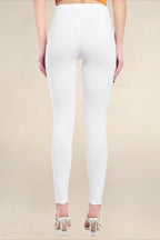 Women White Regular Legging