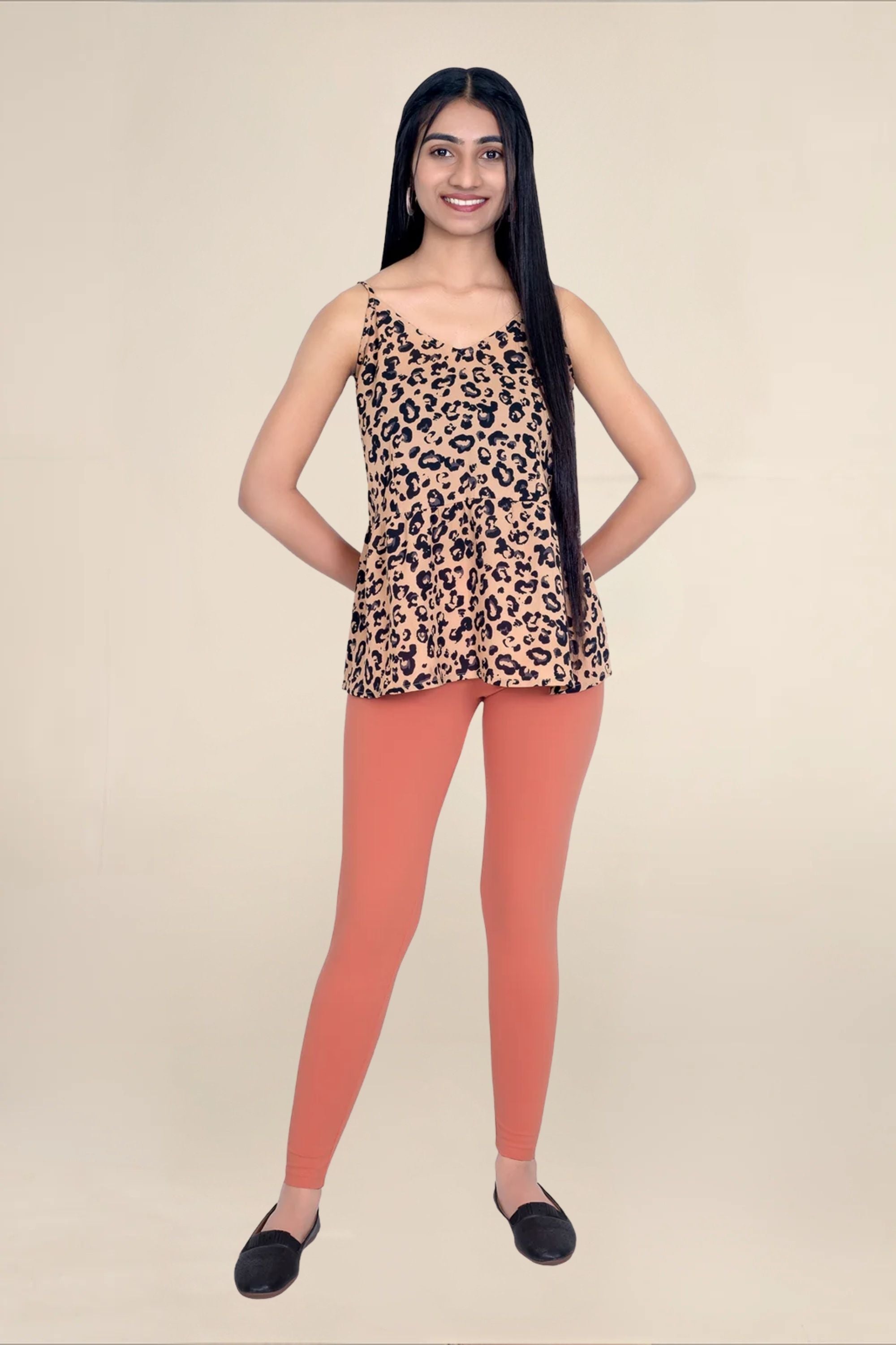 Women Clay Breathable Long Length Legging