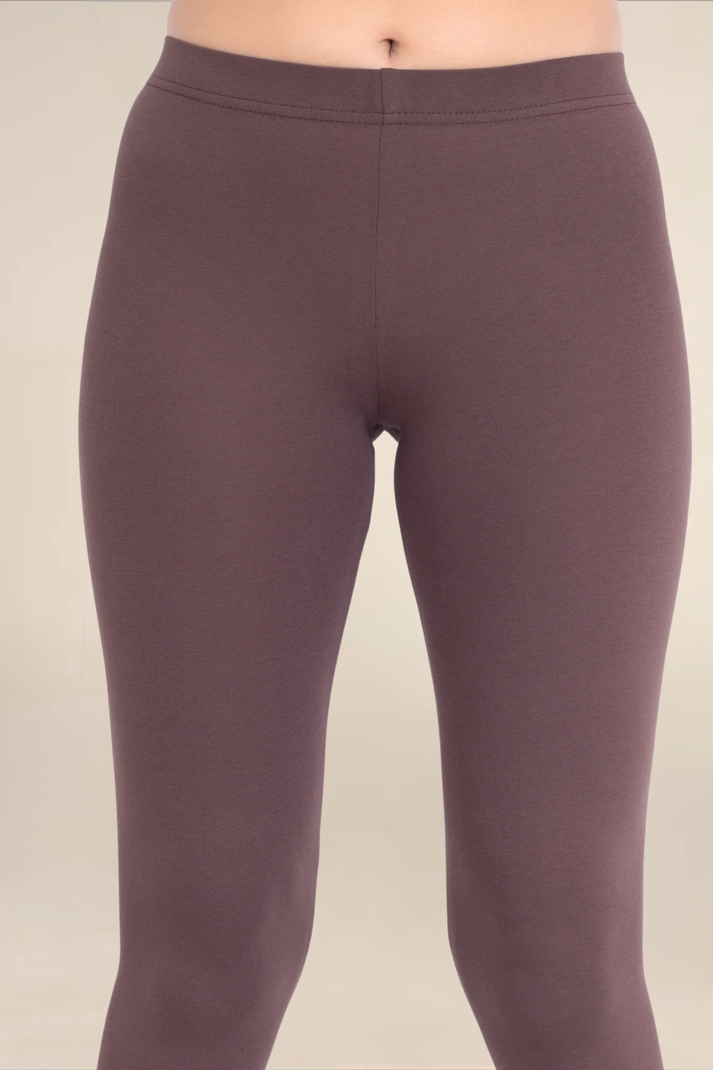Women Dark Brown Ankle Length Legging