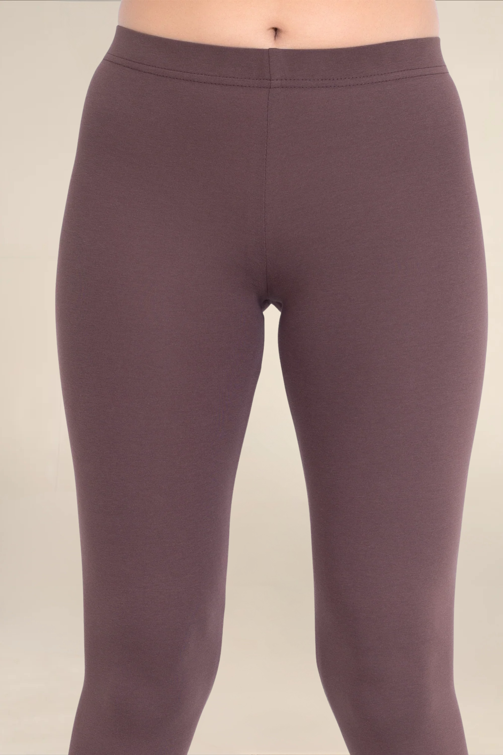 Women Dark Brown Ankle Length Legging