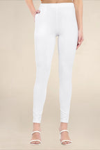 Women White Regular Legging