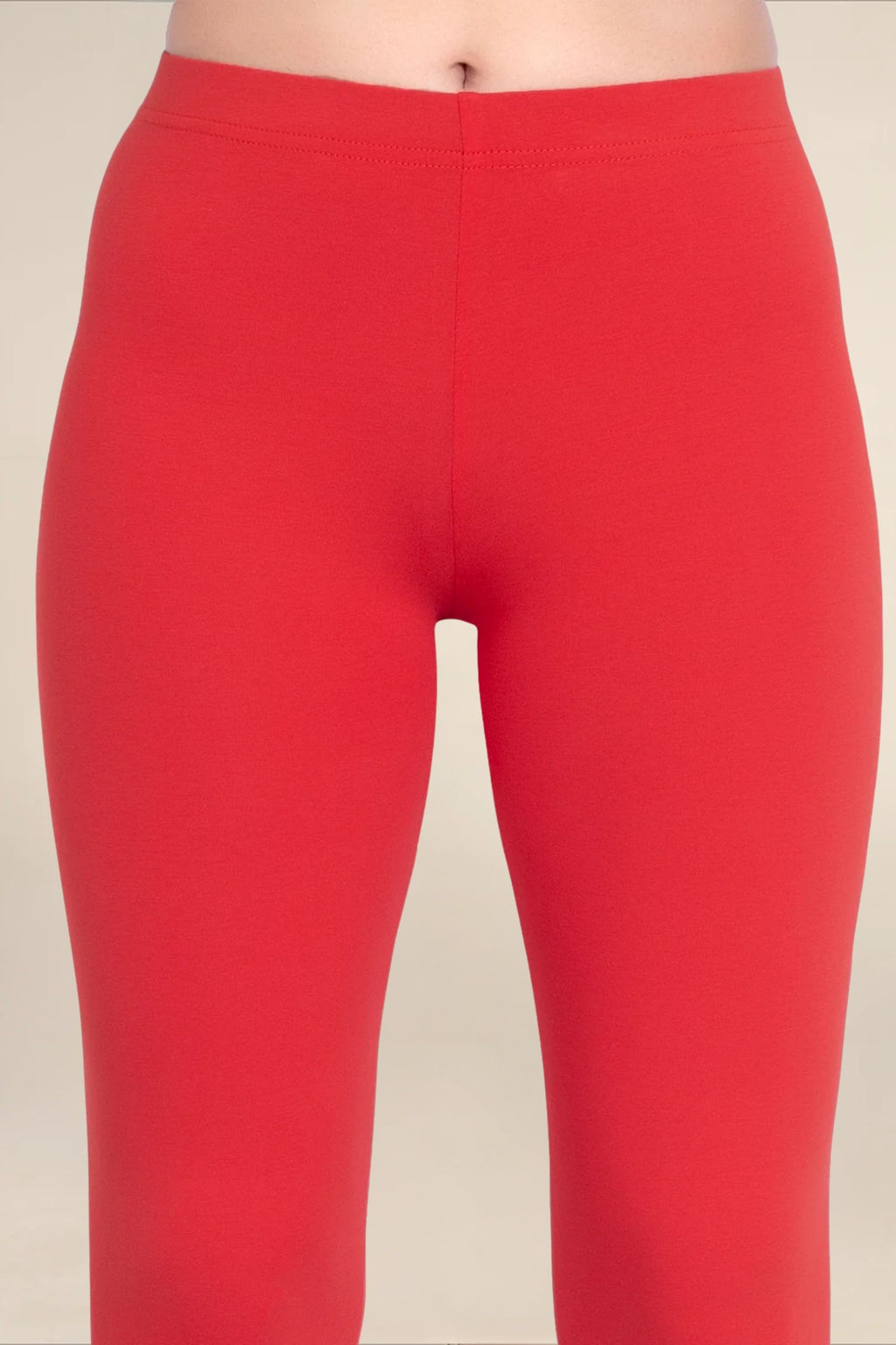 Women Classic Red Breathable Long Length Legging