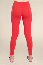 Women Classic Red Breathable Long Length Legging