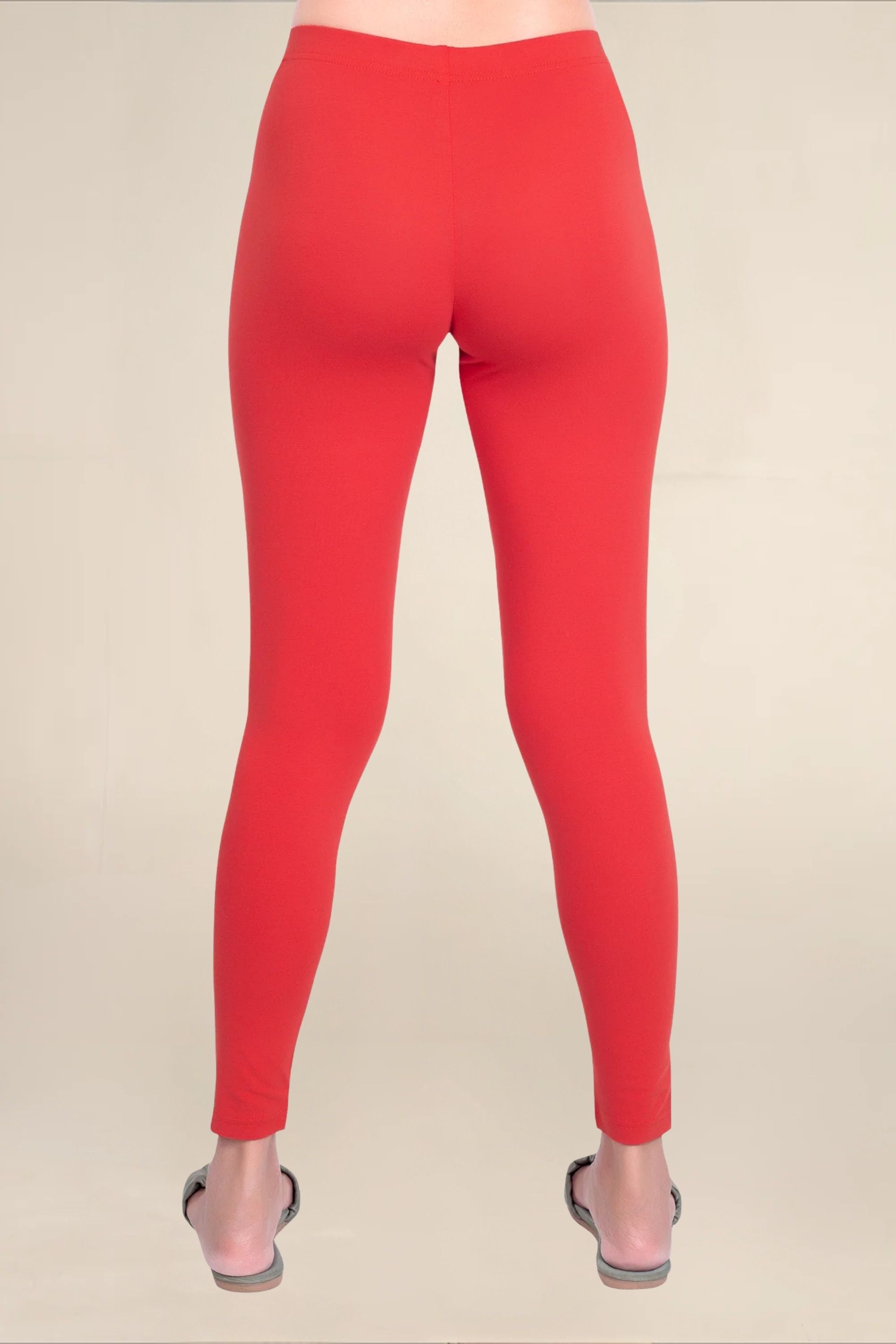 Women Classic Red Breathable Long Length Legging