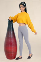 Women Cement Breathable Long Length Legging