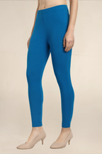 Women Turquoise Blue Ankle Length Legging