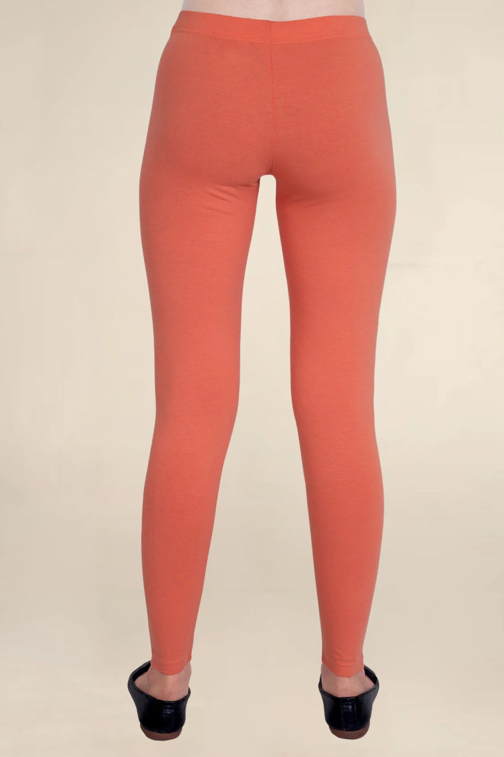 ONE SKY WOMEN BRICK RED SOLID LEGGINGS