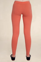 ONE SKY WOMEN BRICK RED SOLID LEGGINGS