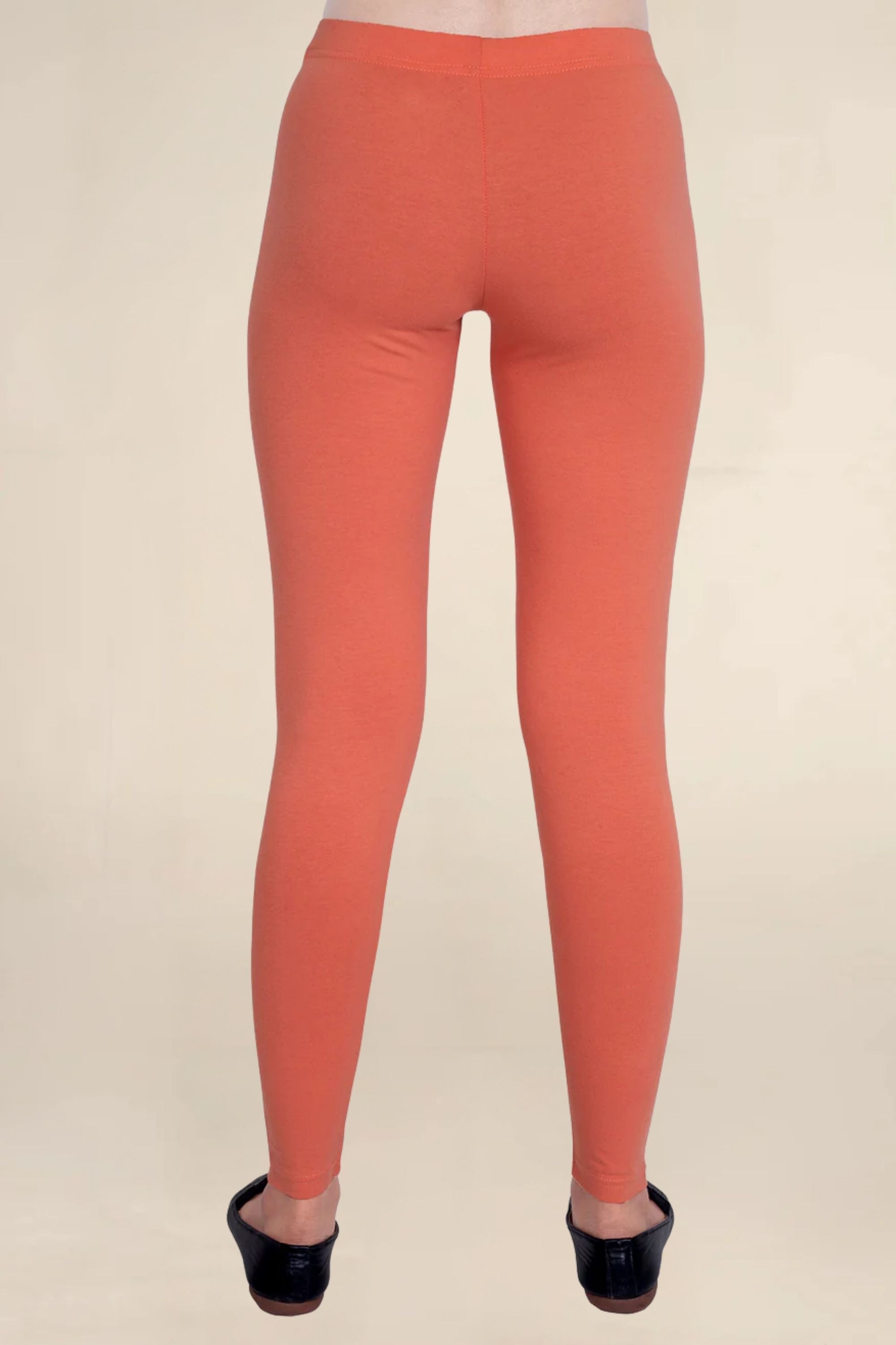 ONE SKY WOMEN BRICK RED SOLID LEGGINGS