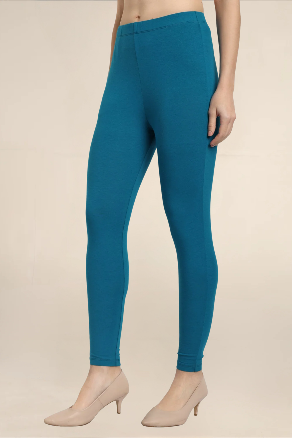 Women Teal Ankle Length Legging