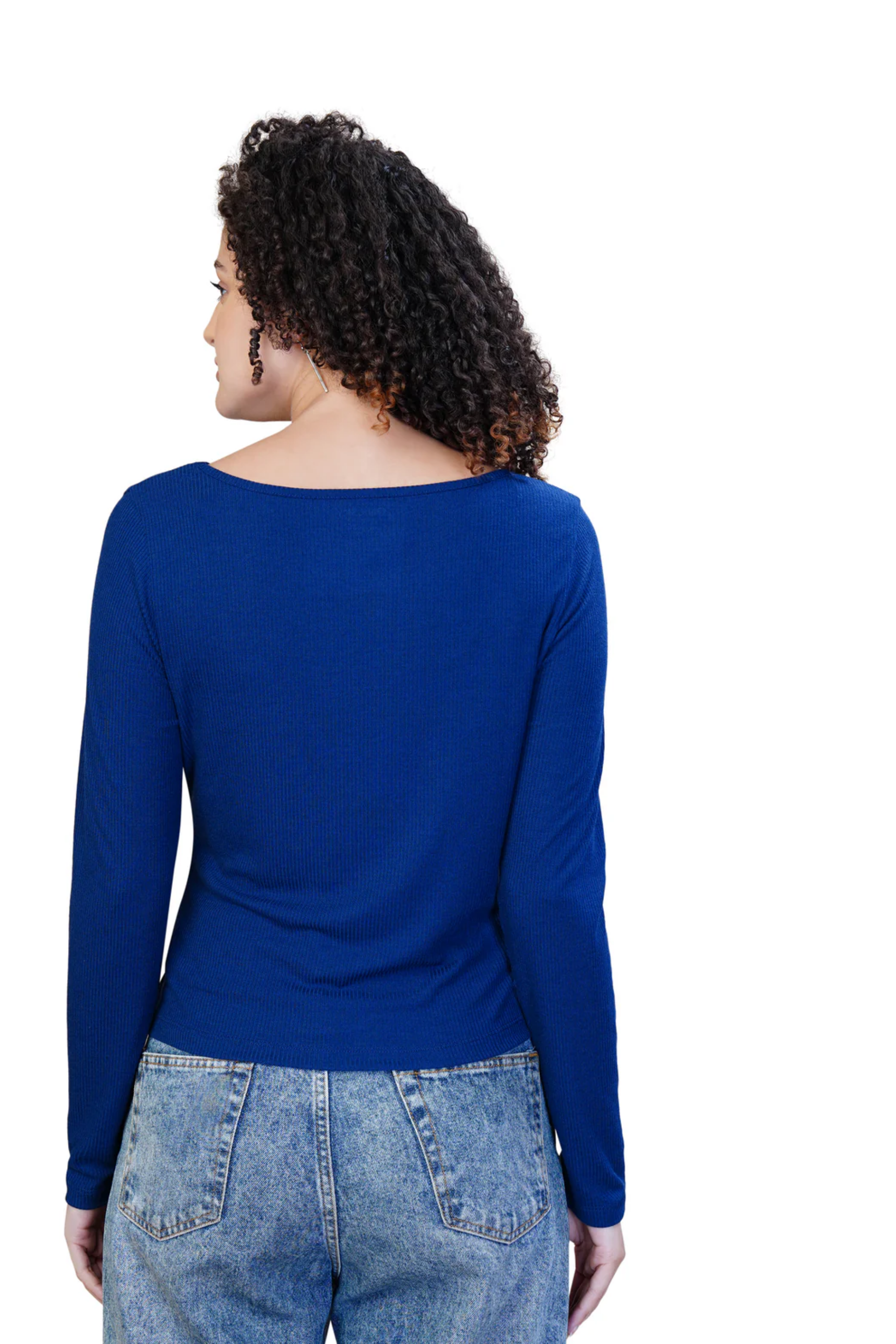 WOMENS STYLISH PATTERN TOP NAVY PEONY