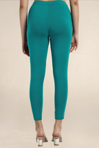 Women Light Jade Green Ankle Length Legging