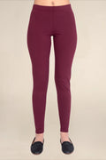 Women Burgandy Breathable Long Length Legging