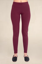 Women Burgandy Breathable Long Length Legging