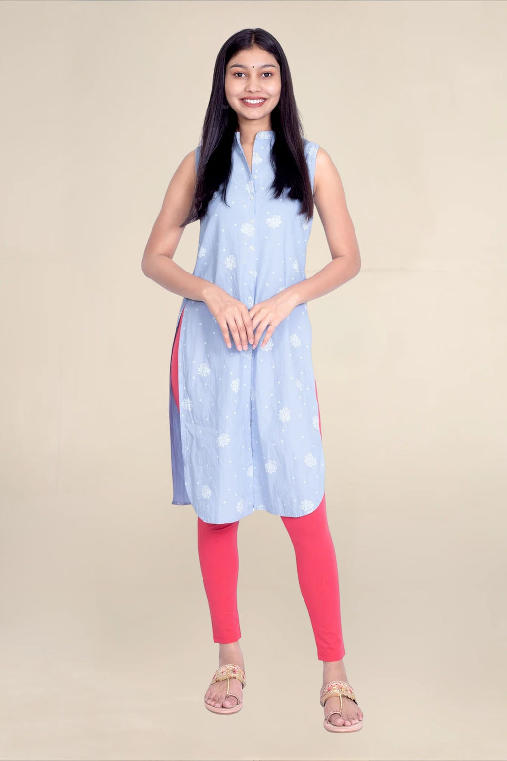 Women Bubblegum Pink Breathable Long Length Legging