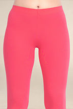 Women Bubblegum Pink Breathable Long Length Legging