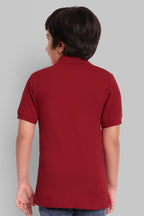 Boys Classic Cotton Polo T-Shirt Red