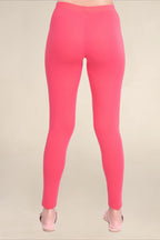 Women Bubblegum Pink Breathable Long Length Legging