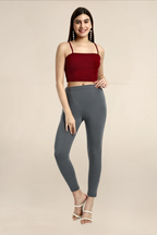 Women Fossil Grey Ankle Length Legging