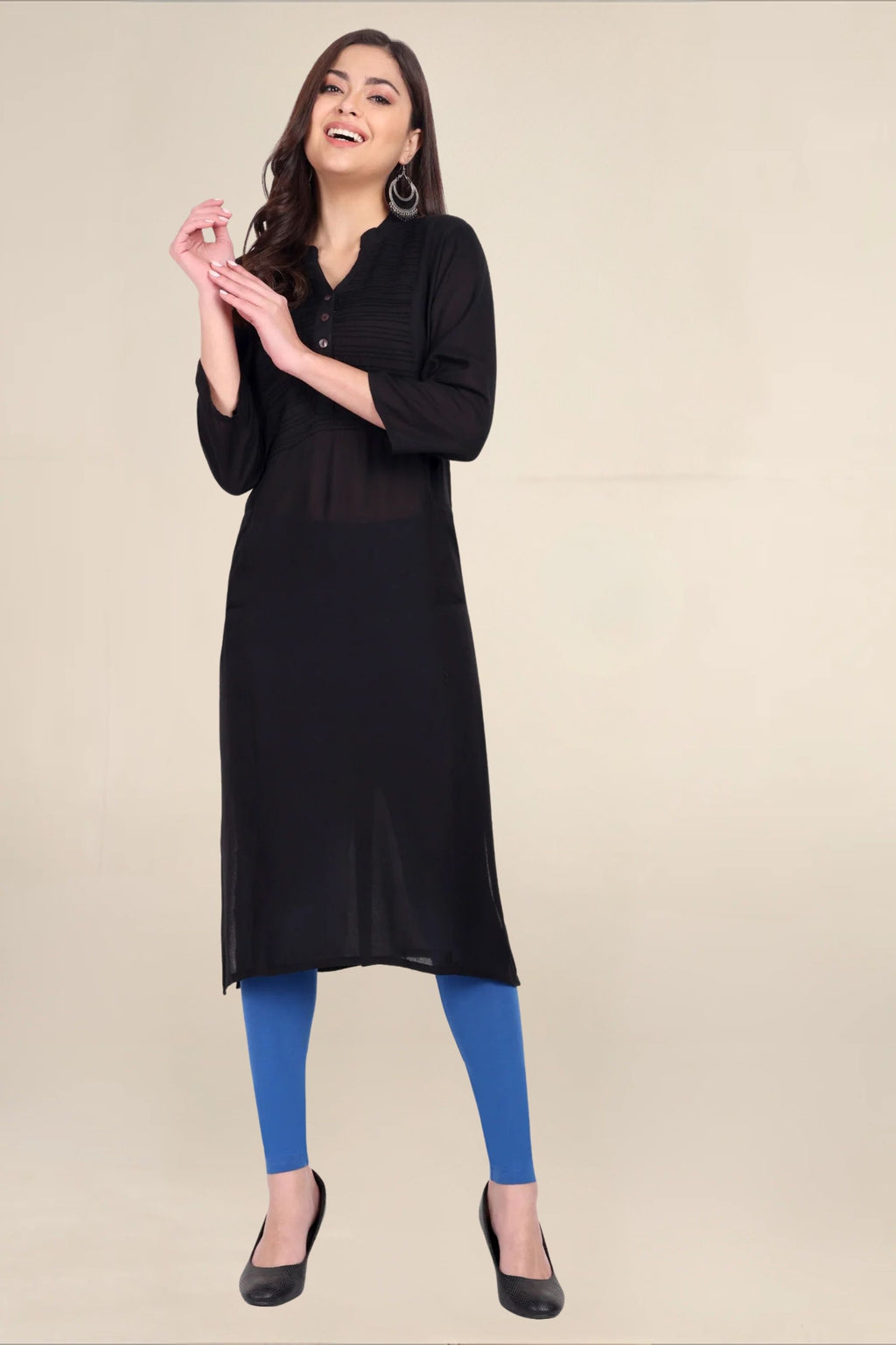 Women Bright Royal Breathable Long Length Legging