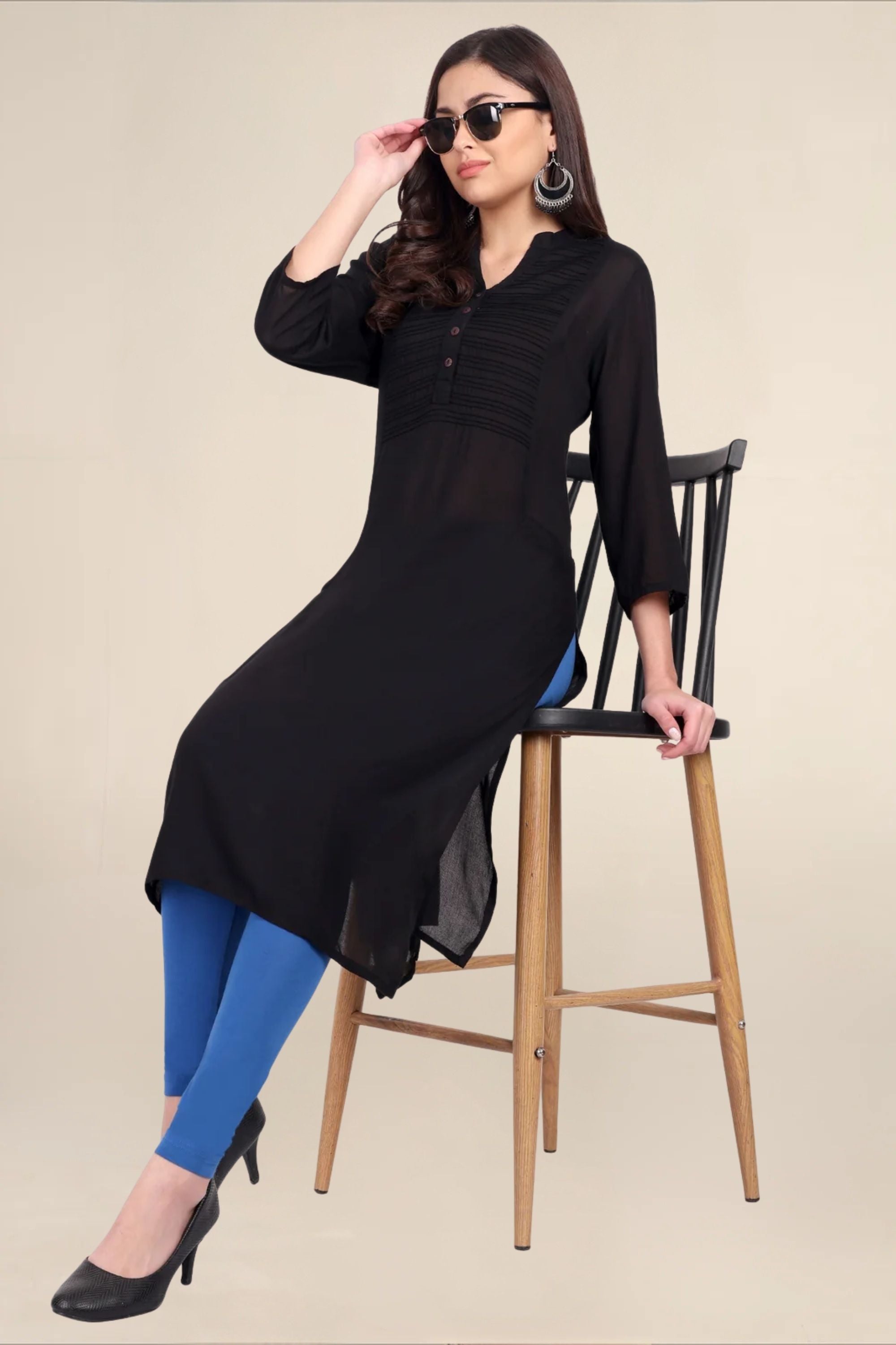 Women Bright Royal Breathable Long Length Legging