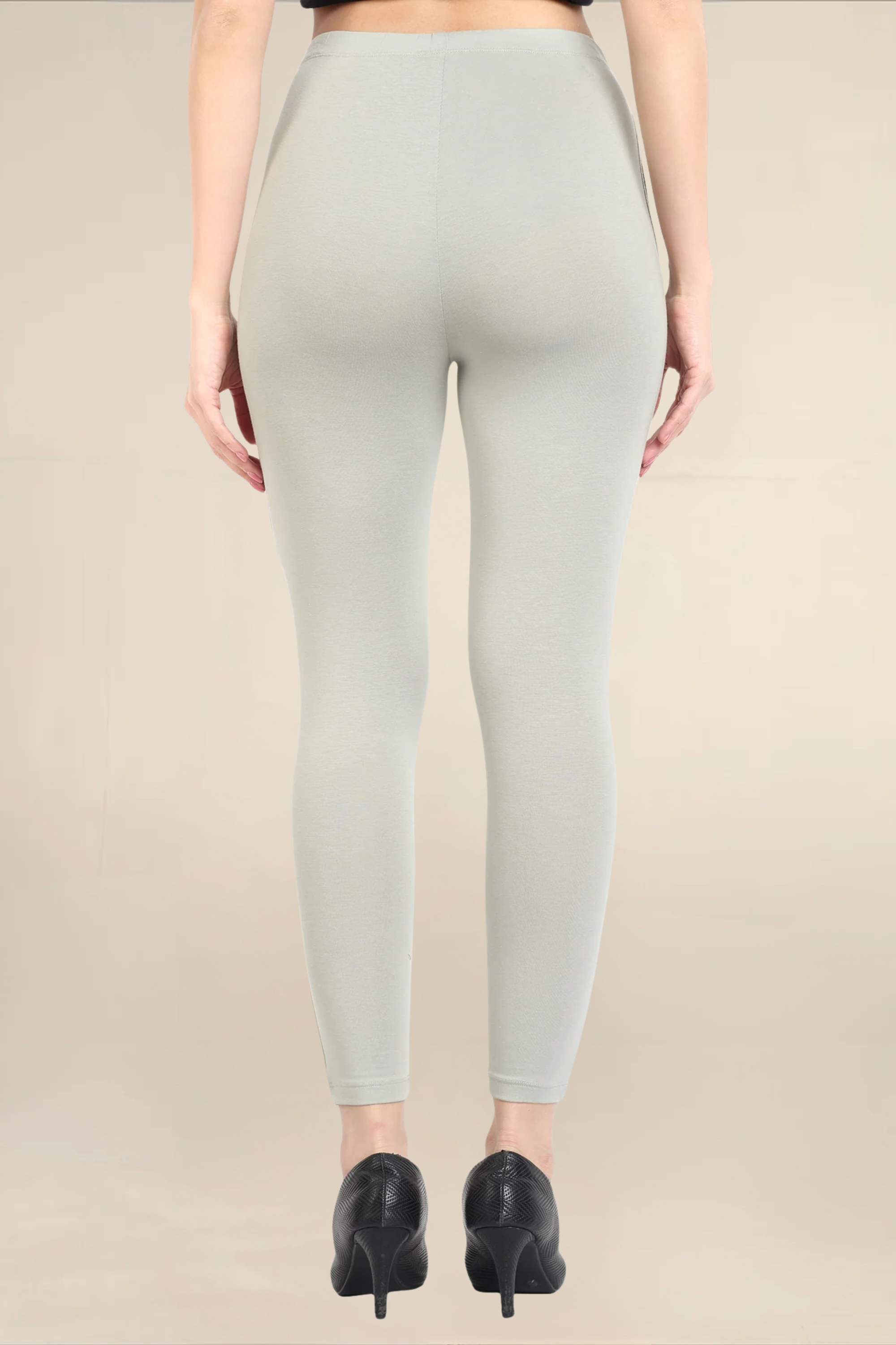 Women Fog Grey Ankle Length Legging
