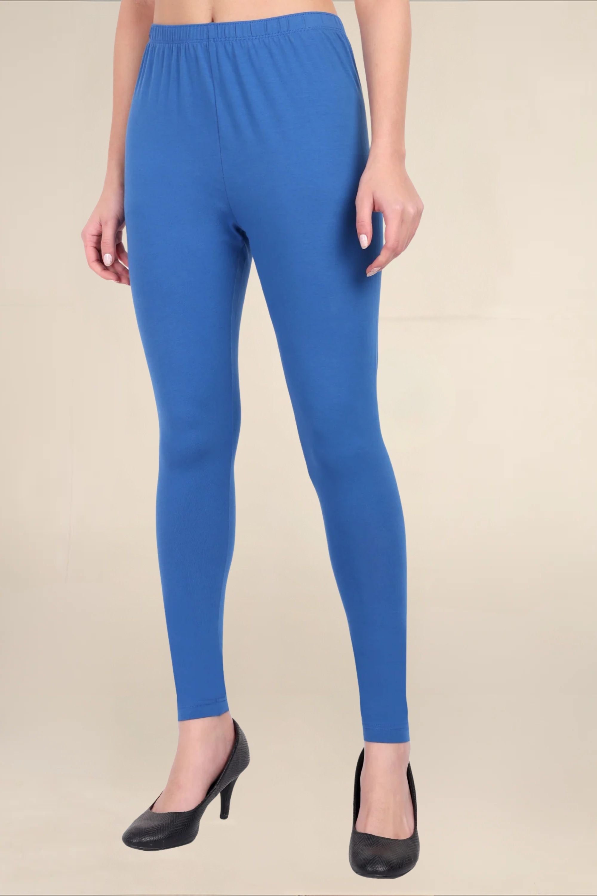 Women Bright Royal Breathable Long Length Legging