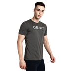 Men Elephant Round Neck T-Shirt