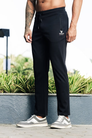 ONE SKY Men’s Cotton Blend Track Pants | Mid Rise Casual Joggers with Drawstring | 2 Pockets | Solid Color | Machine Wash