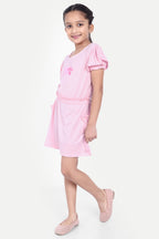 Girls' Floral Print Dress with Pockets
