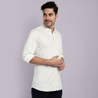 Men White Casual Shirt