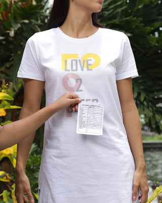 Women Nighty - Long T-shirt White