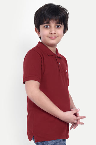 Boys Solid Classic Polo T-shirt - Stylish & Comfortable Everyday Wear