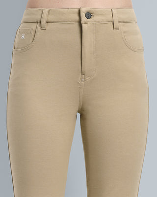 Women Beige Regular Fit Casual Pant