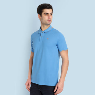 Men French Blue Tipping Polo T-Shirt